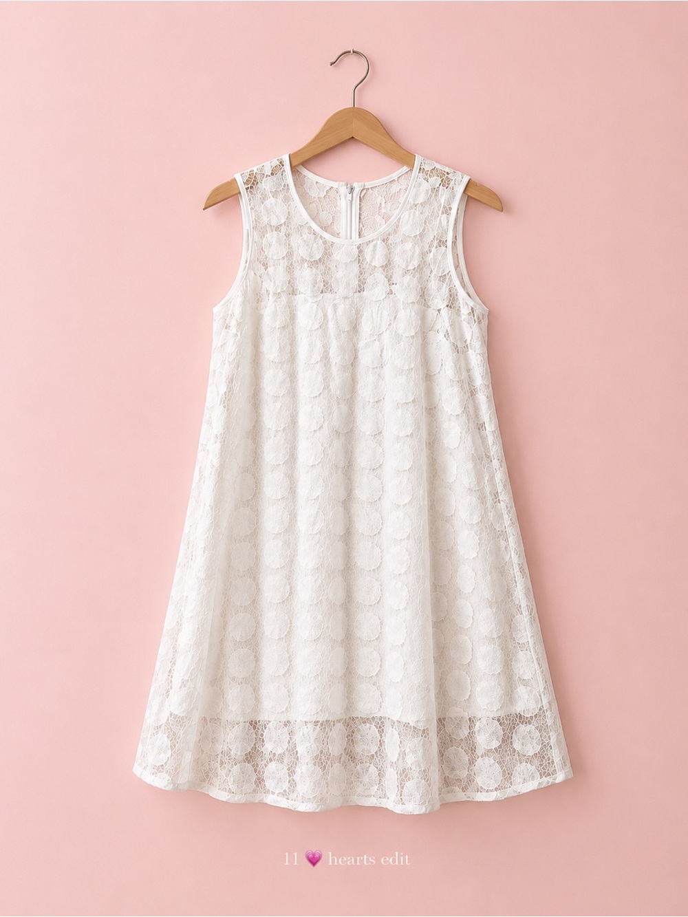 Donna Morgan White Lace Sleeveless A-line/Shift Dress Size 6 NWT